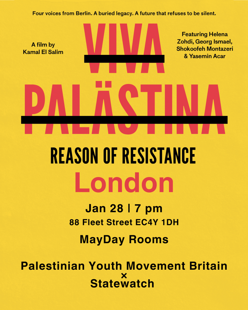 VIVA PALASTINA - REASON OF RESISTANCE  FILM screening